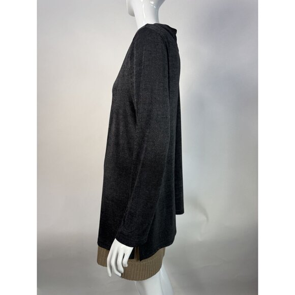 Carole Little Womens XL Open Front Longline Cardigan Jacket Gray Polyester & Spa - Picture 8 of 16